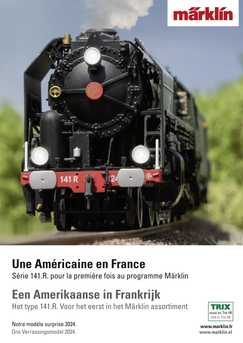 Märklin - Une Américaine en France - Série 141.R. pour la première fois au programme Märklin