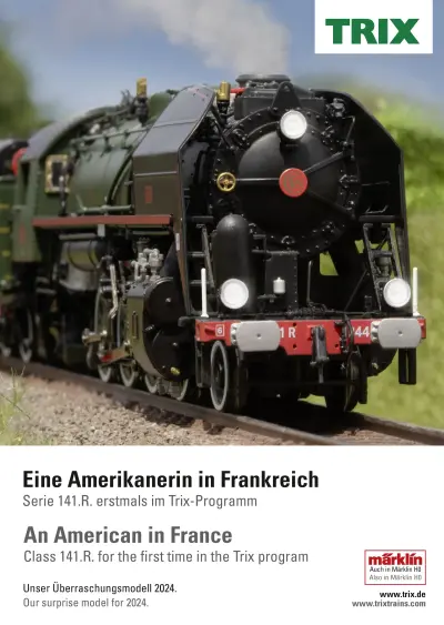 An American in France - Class 141.R. for the first time in the Trix program - Trix