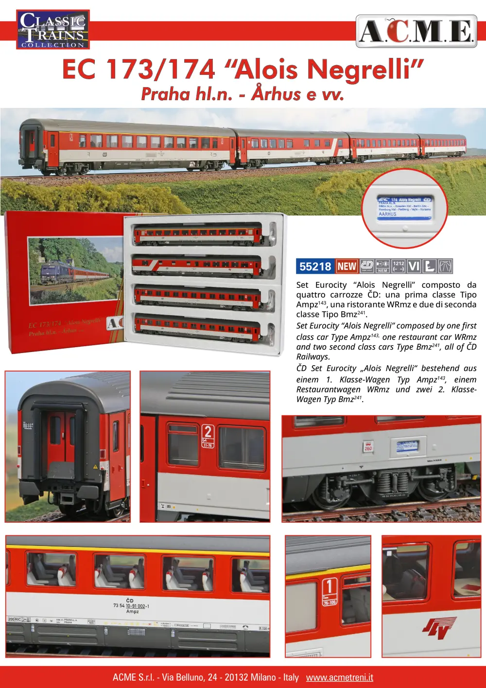 ACME - Anonima Costruzioni Modellistiche Esatte - EC 173/174 "Alois Negrelli" (ref. 55218)