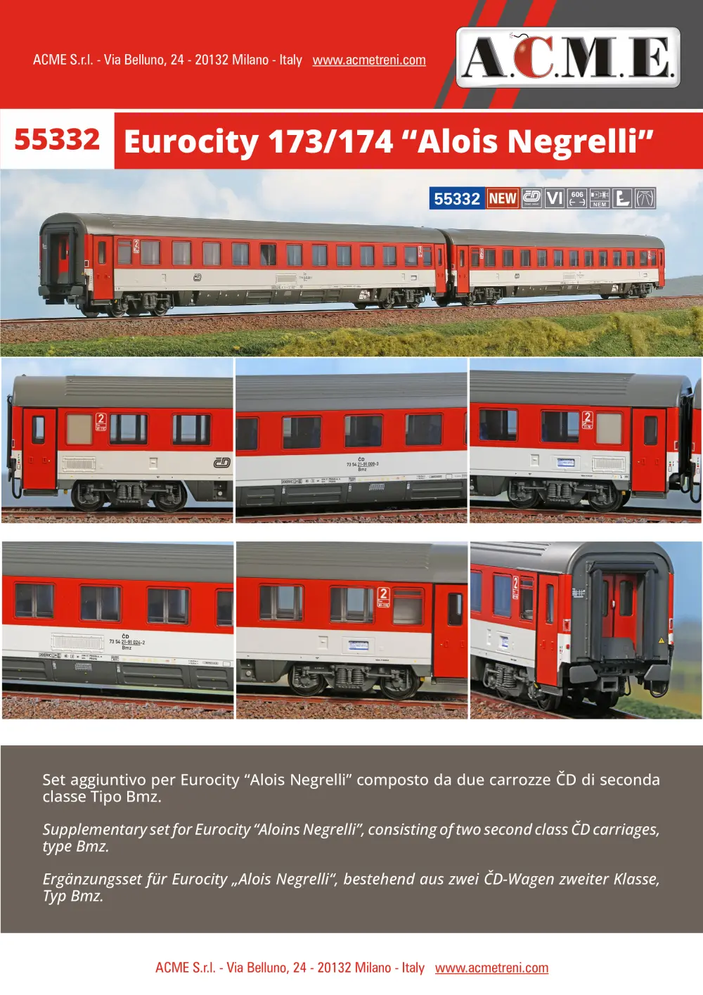 ACME - Anonima Costruzioni Modellistiche Esatte - Eurocity 173/174 "Alois Negrelli"