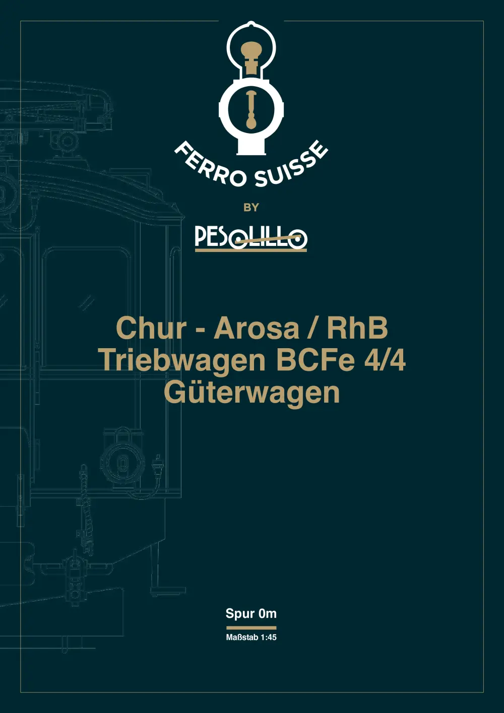 PESOLILLO - RhB - "Chur - Arosa" Triebwagen BCFe 4/4 & Güterwagen