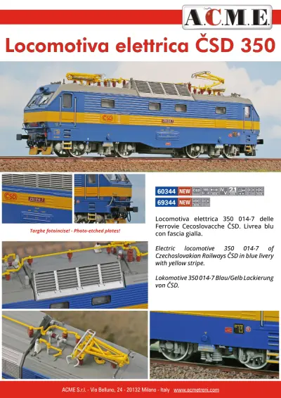 ČSD - 350 014-7 electric locomotive (ref. 60344 / 69344) - ACME - Anonima Costruzioni Modellistiche Esatte