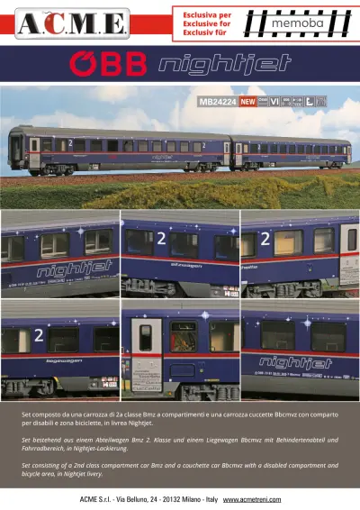 ÖBB Nightjet (ref. MB24224) - ACME - Anonima Costruzioni Modellistiche Esatte