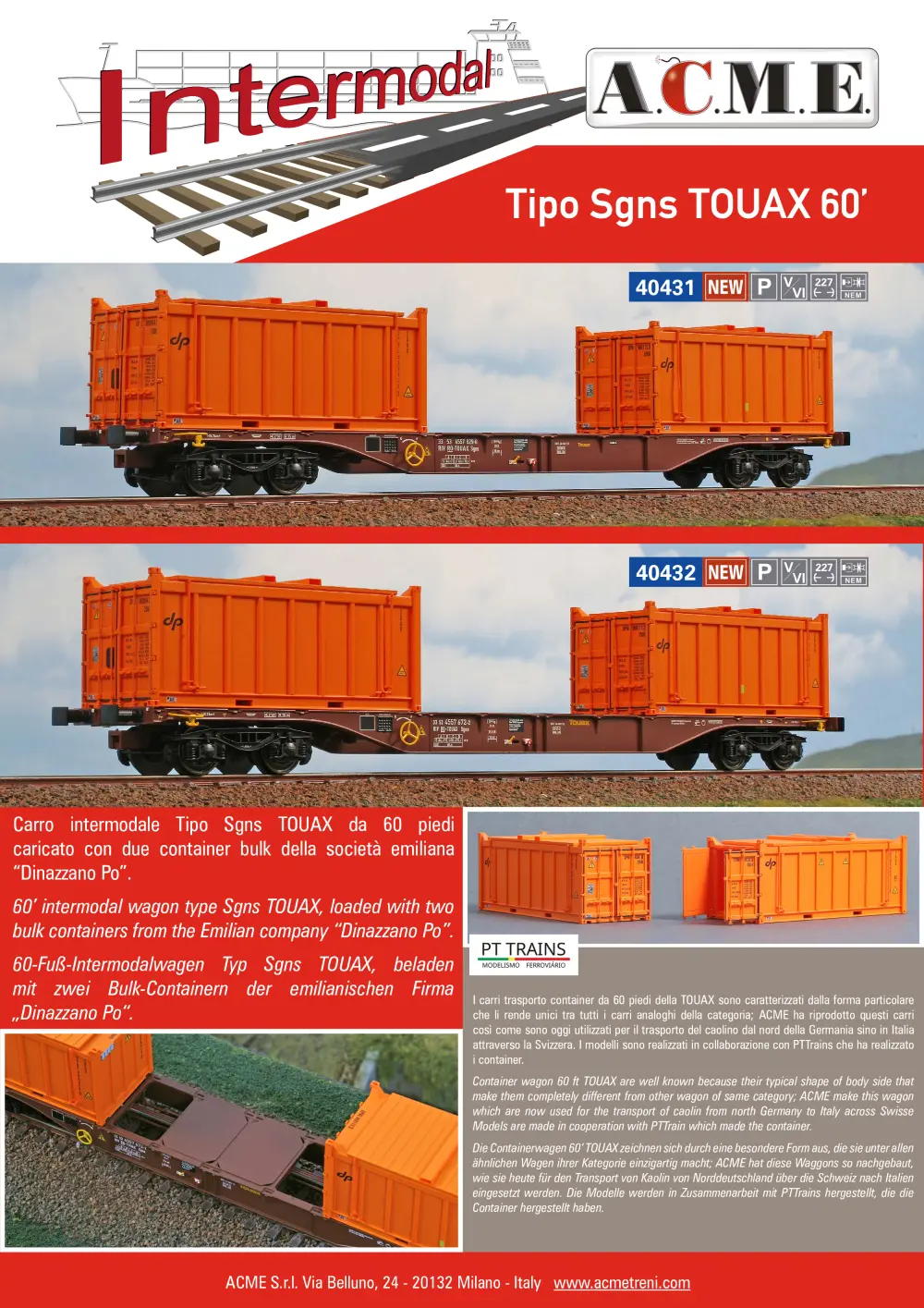 ACME - Anonima Costruzioni Modellistiche Esatte - Tipo Sgns TOUAX 60' (ref. 40431 / 40432)
