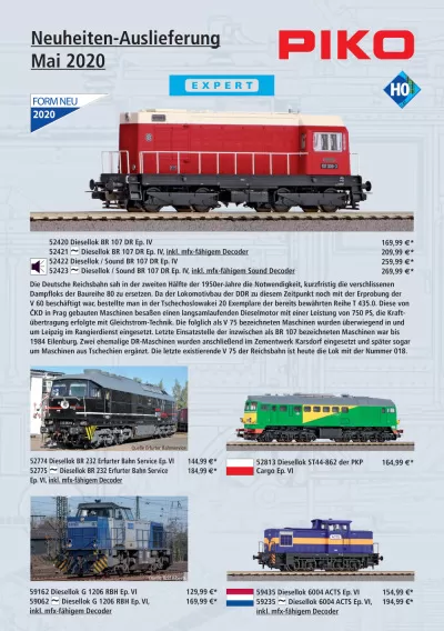 Novelties May 2020 - PIKO