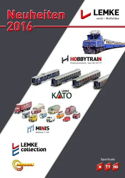 Neuheiten 2016 - Lemke Collection / Hobbytrain / KATO / Mehano
