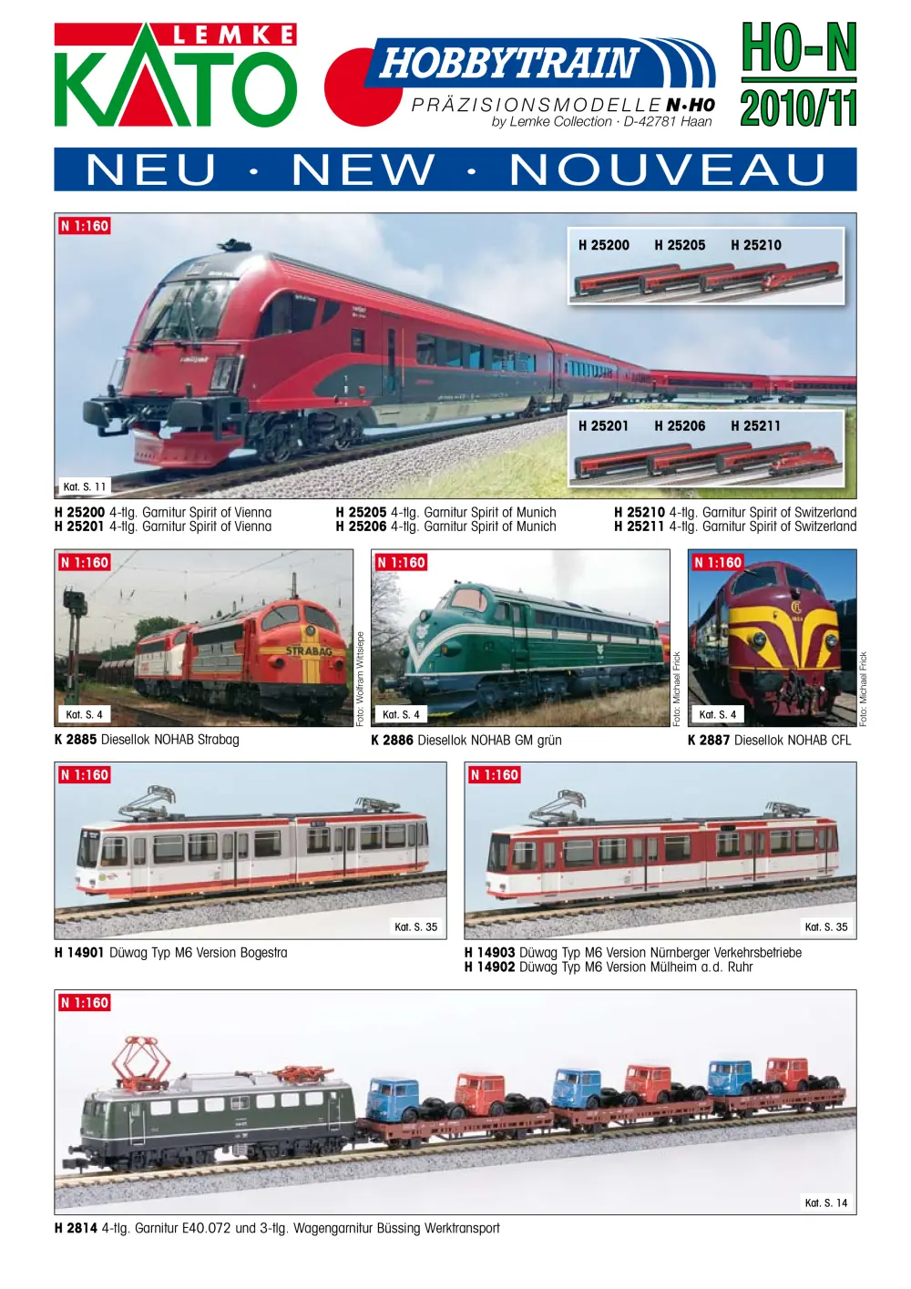 Lemke Collection / Hobbytrain / KATO - Neuheiten 2010 / 2011