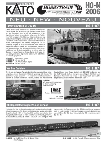 Neuheiten 2006 - Lemke Collection / Hobbytrain / KATO