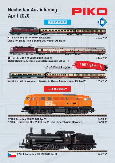 Novelties April 2020 - PIKO