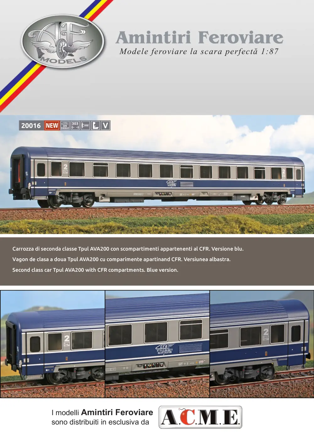 Amintiri Feroviare - CFR Calatori - AVA 200 passenger coach (ref. 20016)
