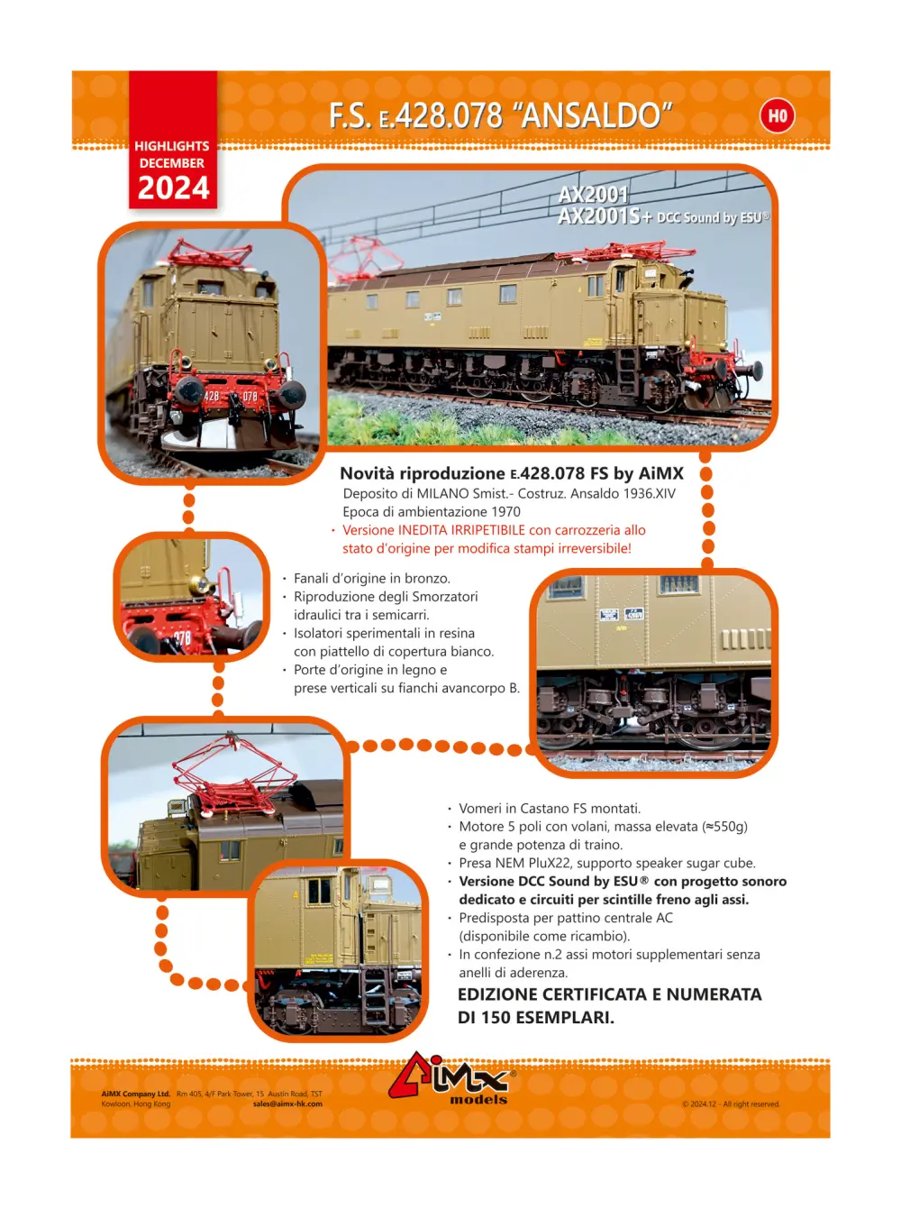 AiMX - Highlights December 2024 - FS E.428.078 "ANSALDO" locomotiva elettrica