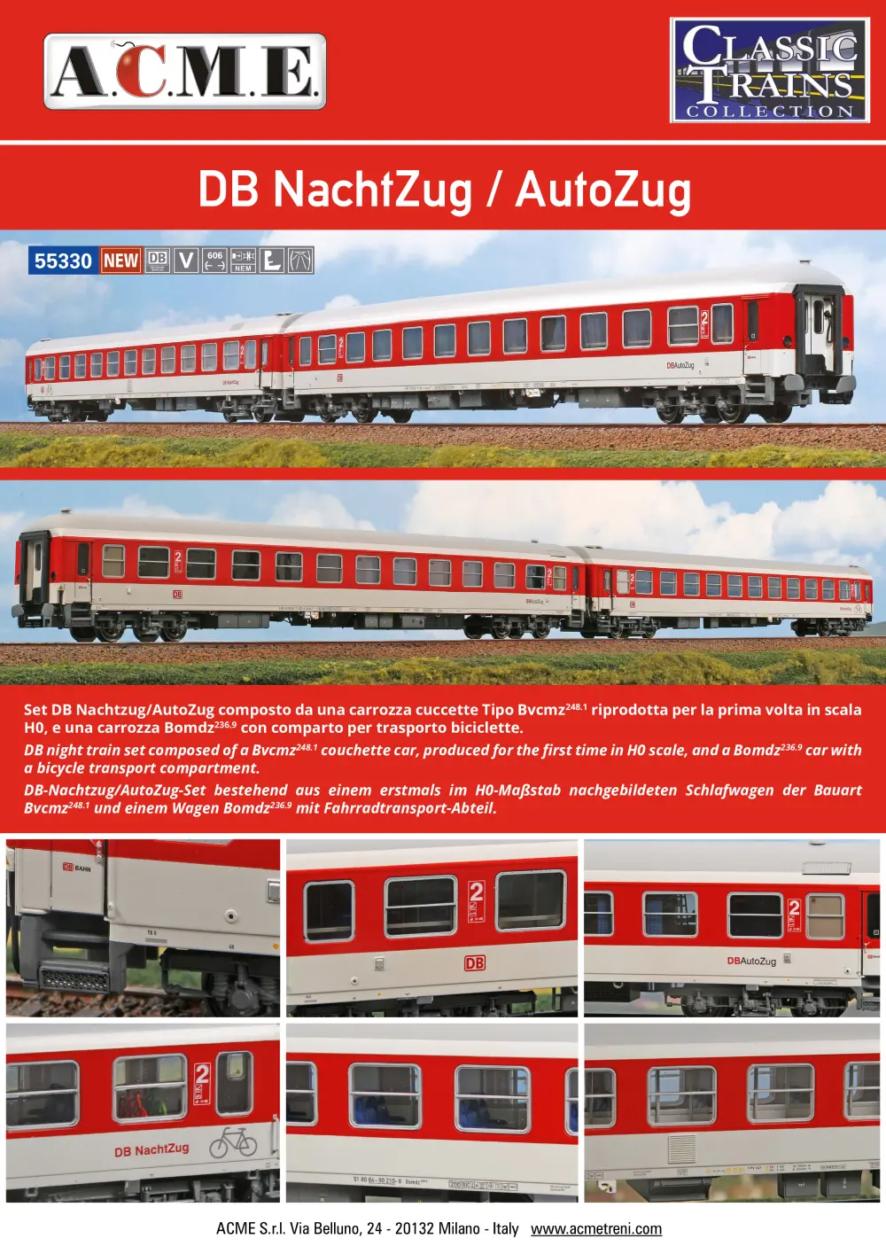 ACME - Anonima Costruzioni Modellistiche Esatte - DB NachtZug / AutoZug (ref. 55330)