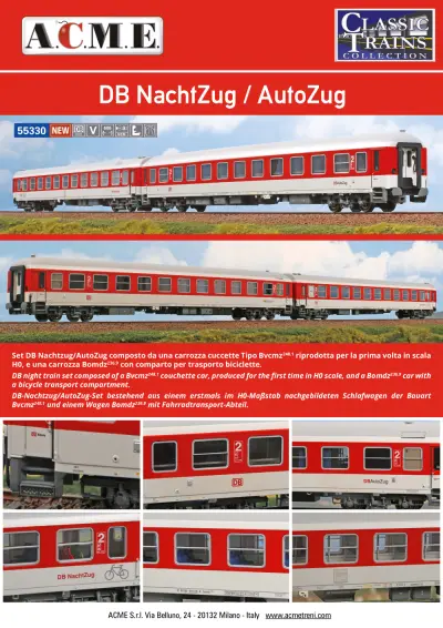 DB NachtZug / AutoZug (ref. 55330) - ACME - Anonima Costruzioni Modellistiche Esatte