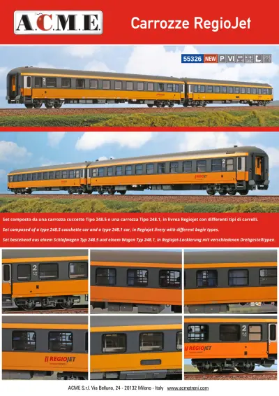 Carrozze RegioJet (ref. 55326) - ACME - Anonima Costruzioni Modellistiche Esatte