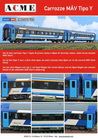 Carrozze MÁV Tipo Y (ref. 55327) - ACME - Anonima Costruzioni Modellistiche Esatte