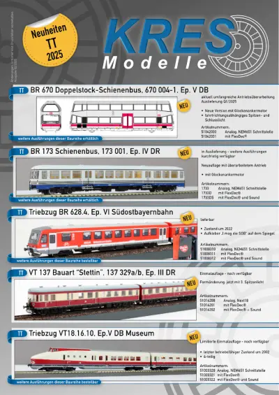 Neuheiten 2025 - KRES Modelle