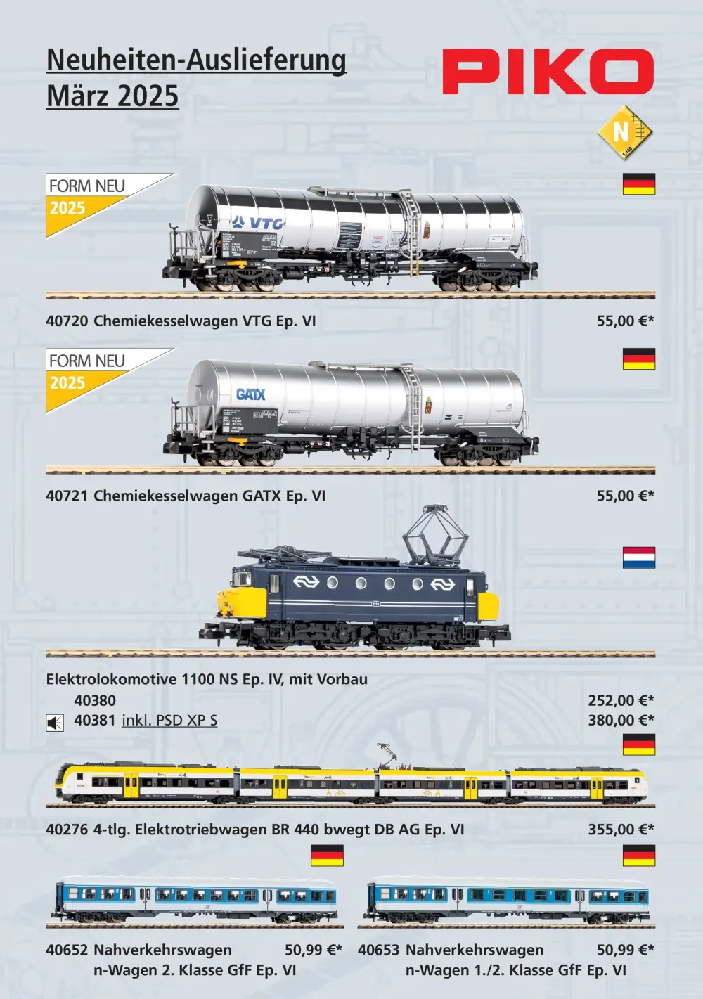 PIKO - Neuheiten-Auslieferung März 2025