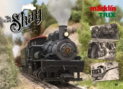 Außergewöhnliche US-Getriebe-Dampflokomotive Shay - Märklin / Trix