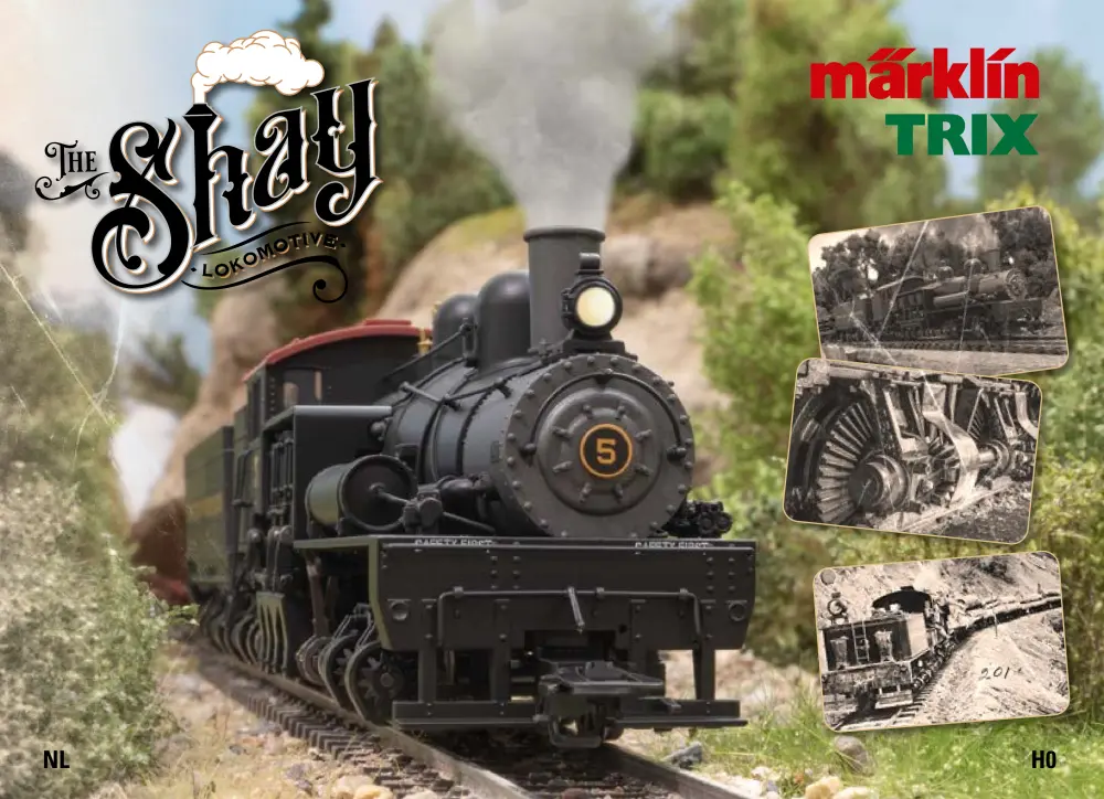 Märklin / Trix - US Stoomlocomotief met aandrijving type Shay