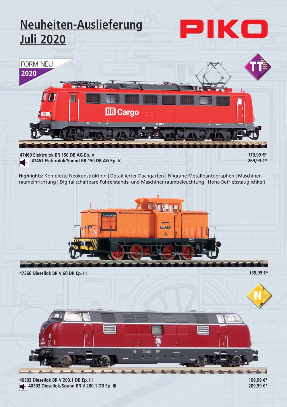 PIKO - Novelties July 2020