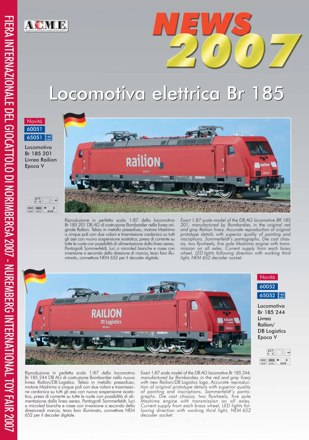 ACME - Anonima Costruzioni Modellistiche Esatte - Novelties 2007