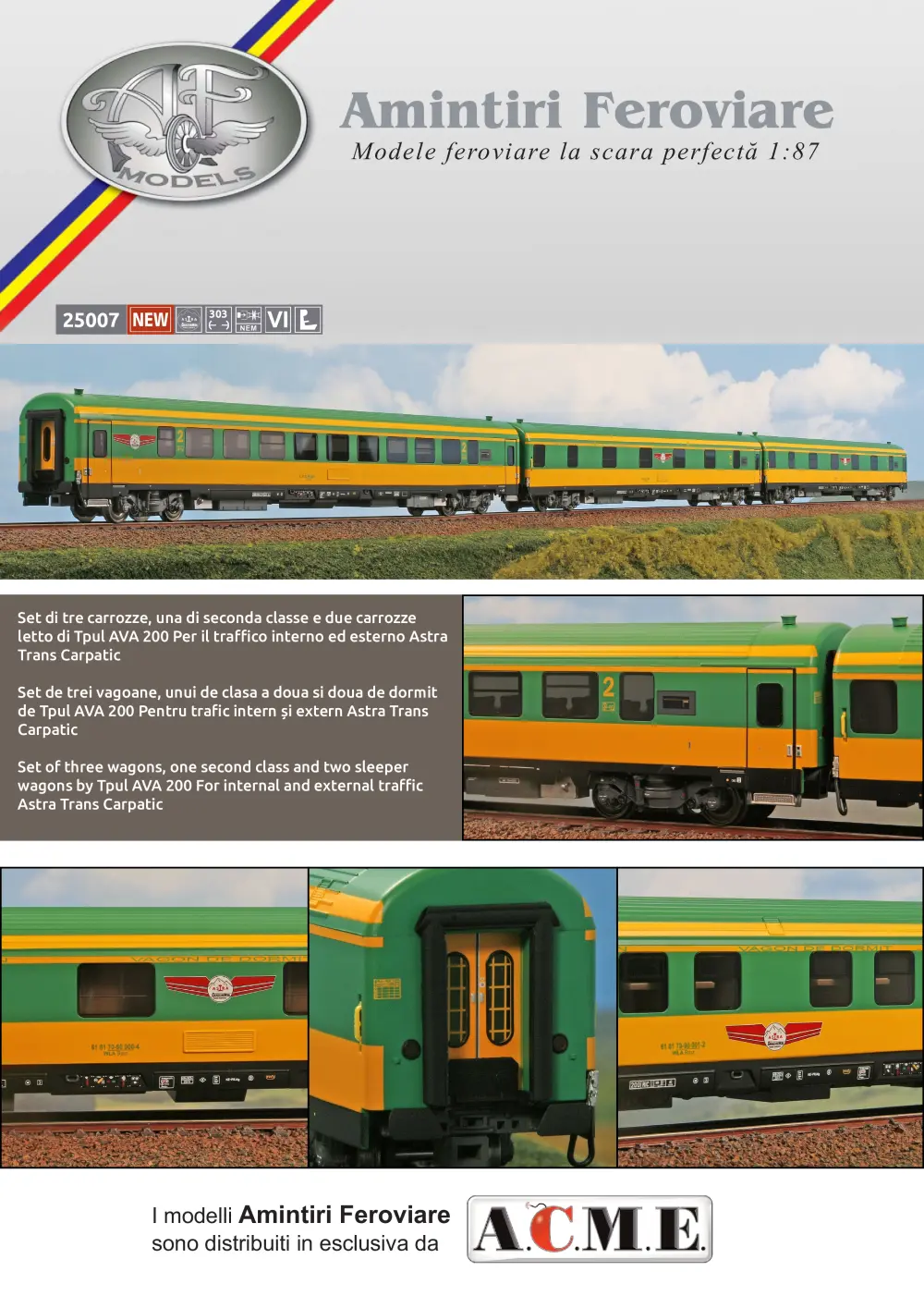 Amintiri Feroviare - Astra Trans Carpatic - AVA 200 passenger coaches set (ref. 25007)