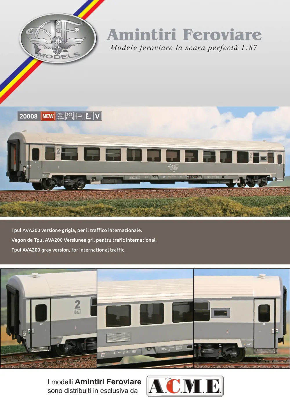 Amintiri Feroviare - CFR - AVA 200 passenger coach (ref. 20008)