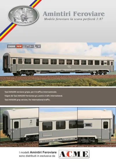 CFR - AVA 200 passenger coach (ref. 20008) - Amintiri Feroviare