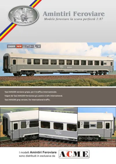 CFR - AVA 200 passenger coach (ref. 20009) - Amintiri Feroviare