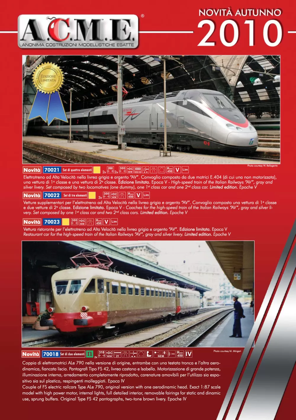 ACME - Anonima Costruzioni Modellistiche Esatte - Novelties Autumn 2010