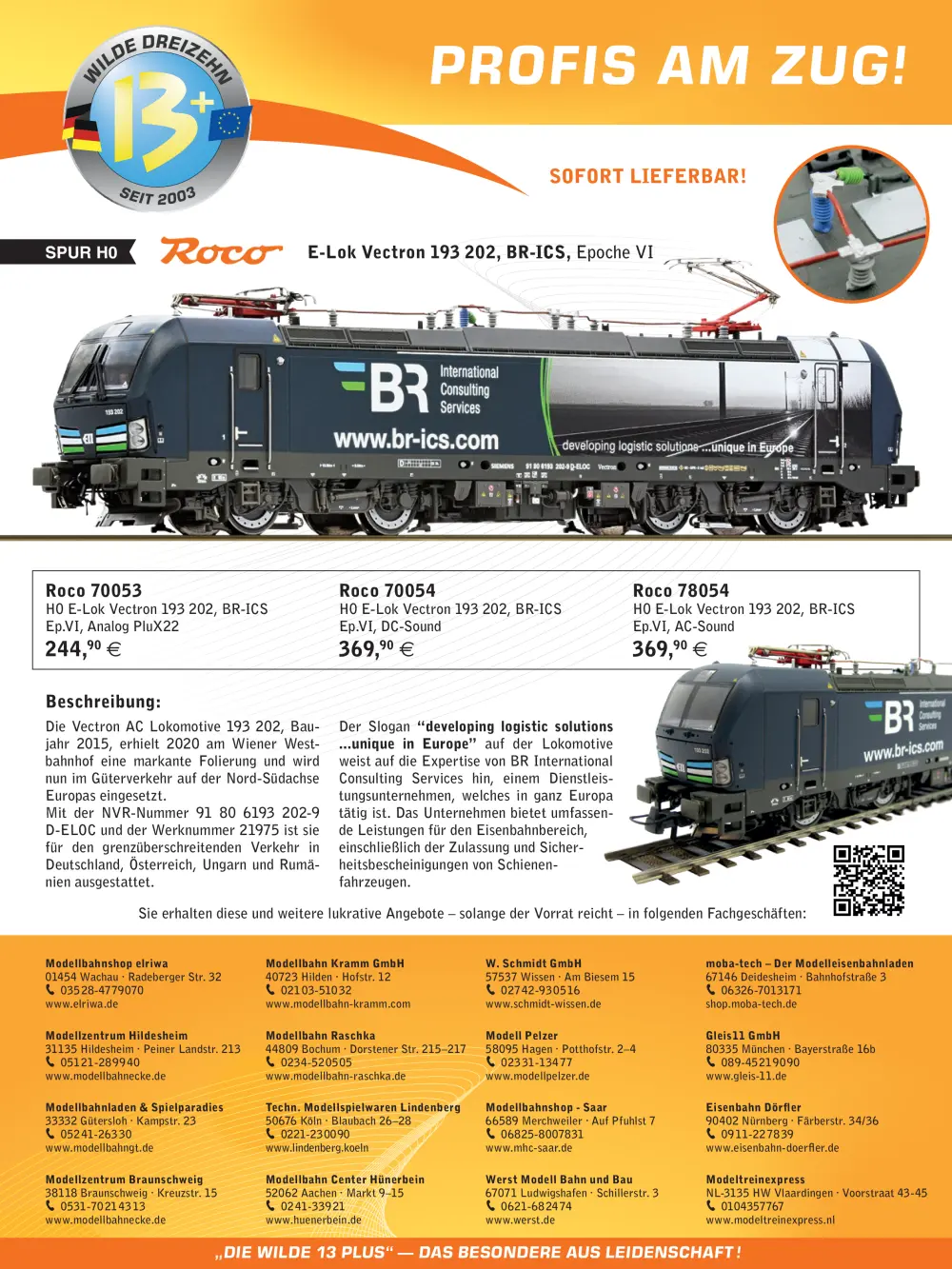 W13PLUS-HÄNDLERVEREINIGUNG - E-Lok Vectron 193 202 "BR-ICS"