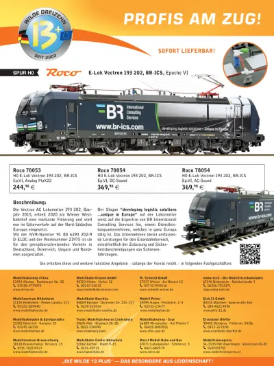 E-Lok Vectron 193 202 "BR-ICS" - W13PLUS-HÄNDLERVEREINIGUNG
