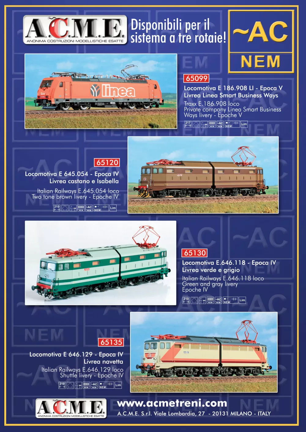 ACME - Anonima Costruzioni Modellistiche Esatte - AC locomotives