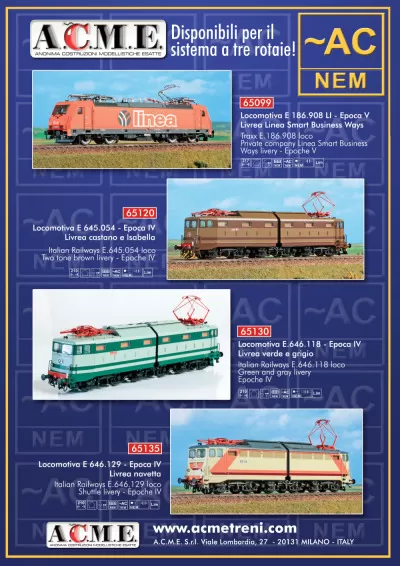 AC locomotives - ACME - Anonima Costruzioni Modellistiche Esatte