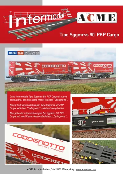 Tipo Sggmrss 90' PKP Cargo (ref. 40393) - ACME - Anonima Costruzioni Modellistiche Esatte