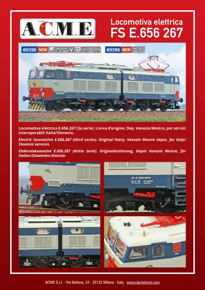 Locomotiva elettrica FS E.656 267 - ACME - Anonima Costruzioni Modellistiche Esatte