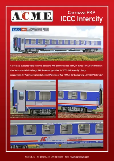 Carrozza PKP ICCC Intercity (ref. 52730) - ACME - Anonima Costruzioni Modellistiche Esatte