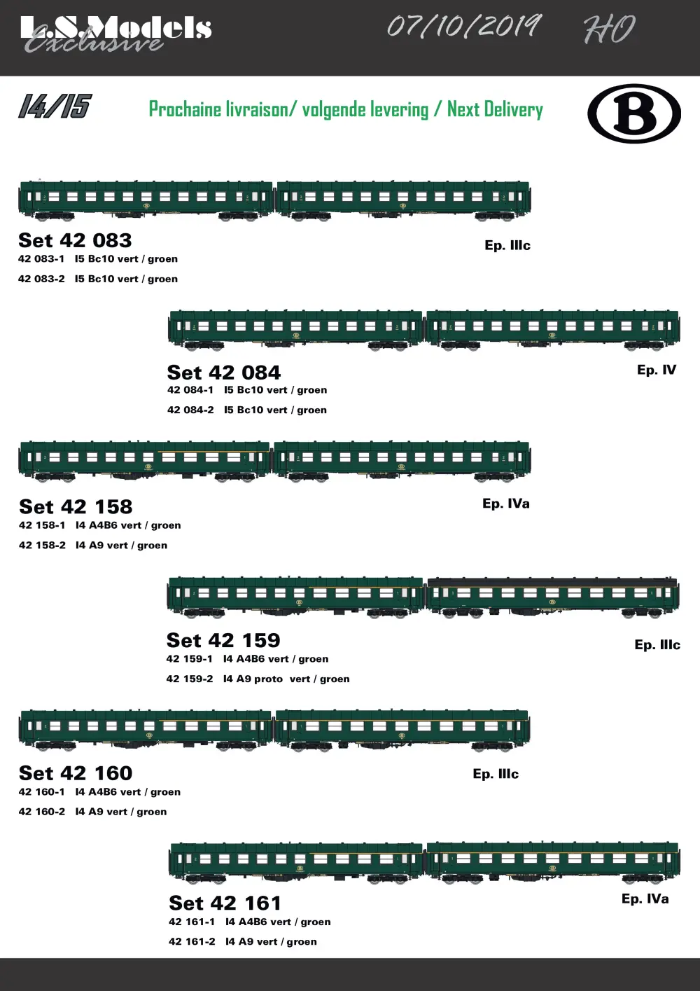 LS Models - Voitures I4/I5 SNCB