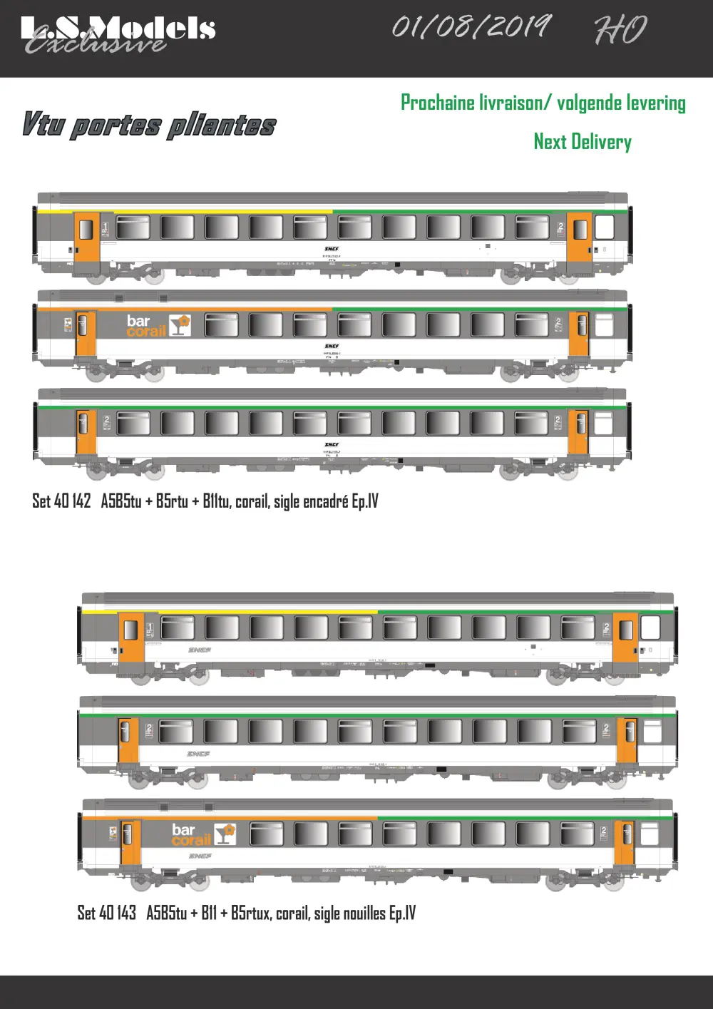 LS Models - Voitures Vtu SNCF / Schlafwagen WLABmz / Liegewagen Bvcmz 248.5 + Bvcmbz 249.1 BTE / Voitures WP Côte d'Azur CIWL