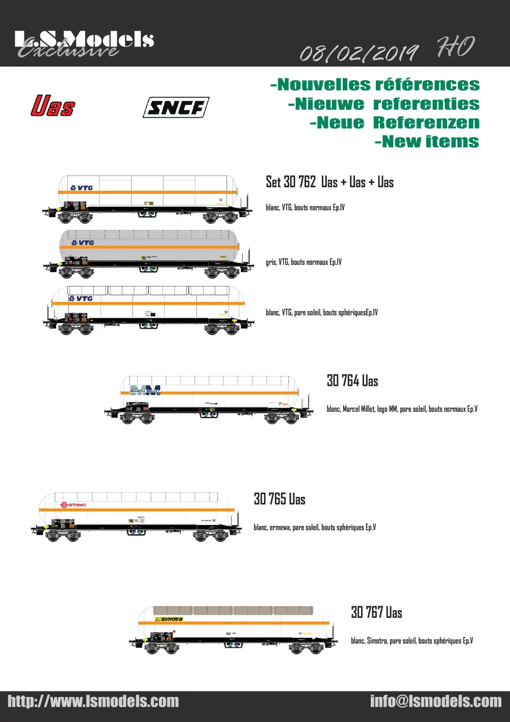 LS Models - Wagons Uas SNCF