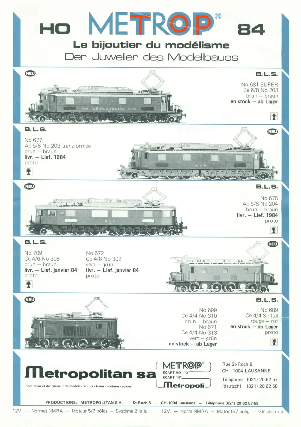 Metropolitan - Katalog 1984