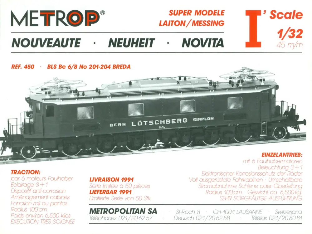 Metropolitan - Katalog Neuheiten 1991