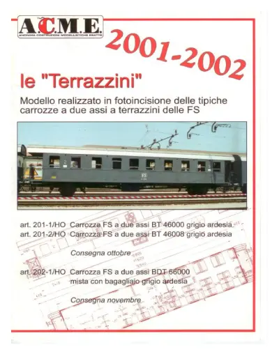 Novità 2001-2002 - ACME - Anonima Costruzioni Modellistiche Esatte