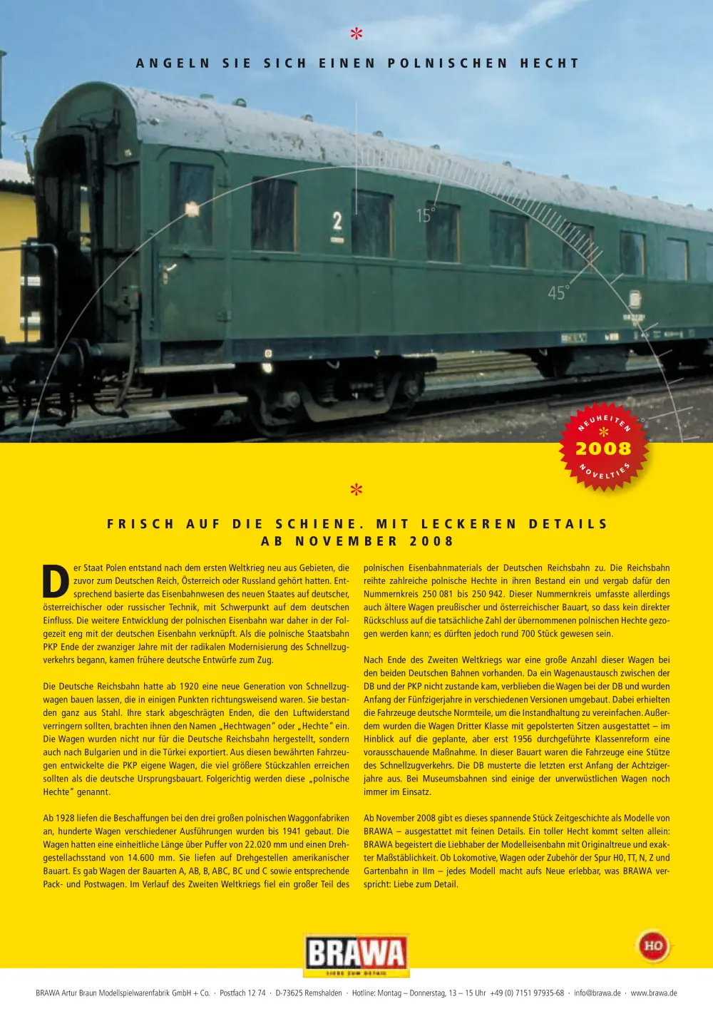 Brawa - Flyer Schnellzugwagen Polnischer Hecht DB