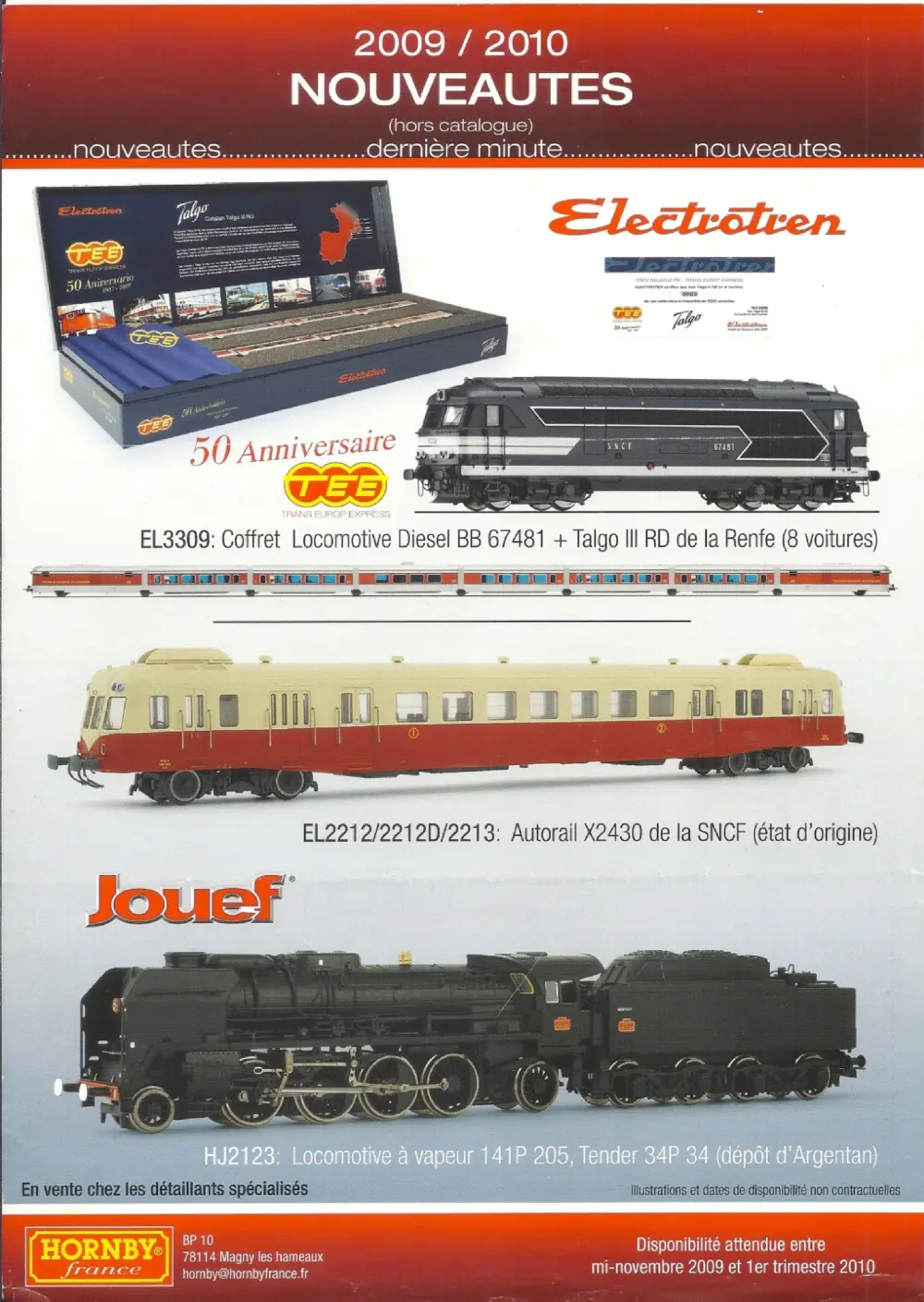 Hornby / Electrotren / Jouef / Arnold - Nouveautés hors catalogue 2009/2010