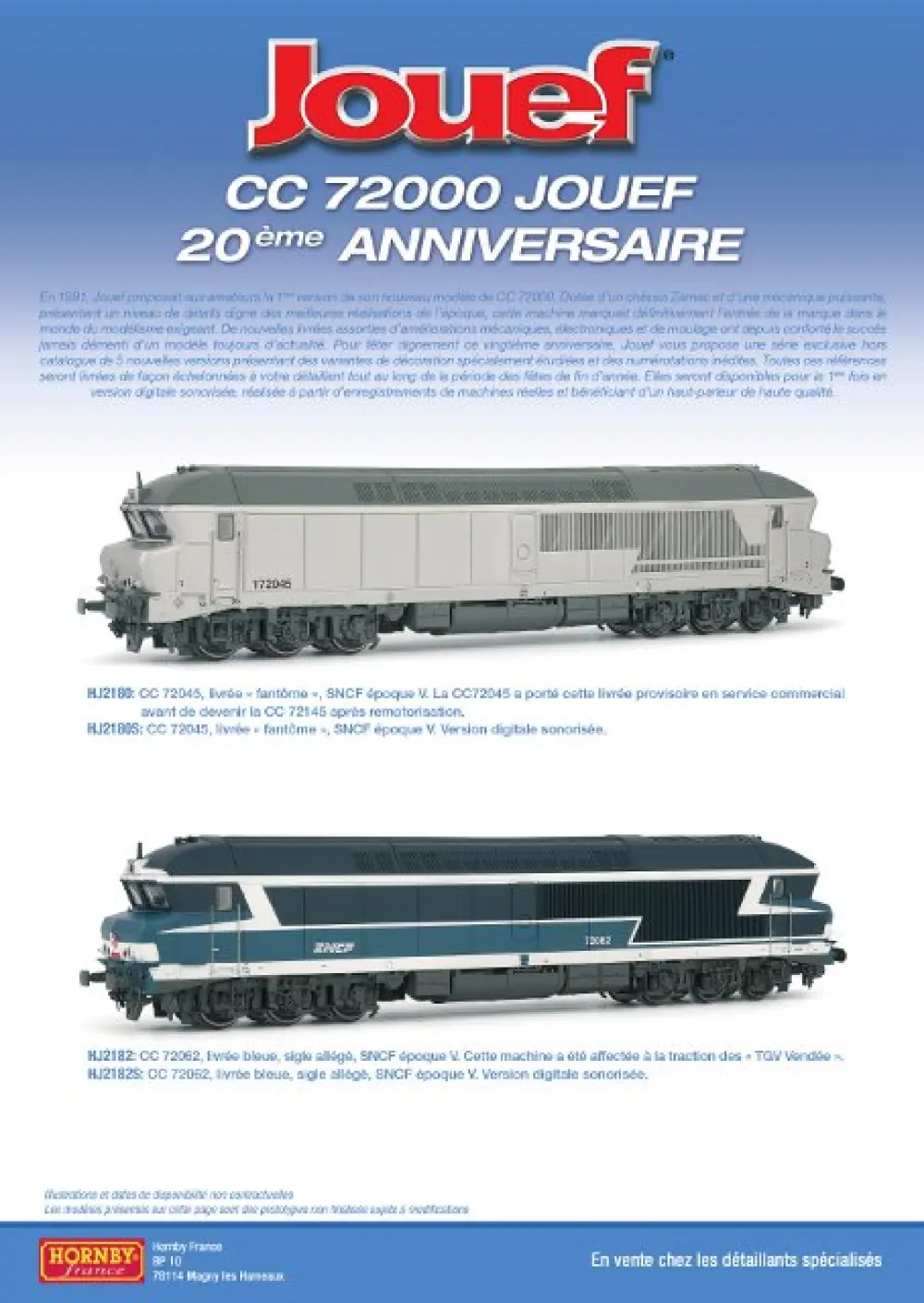 Jouef - 20ème anniversaire CC 72000