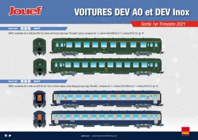 Voitures DEV AO et DEV Inox - Jouef