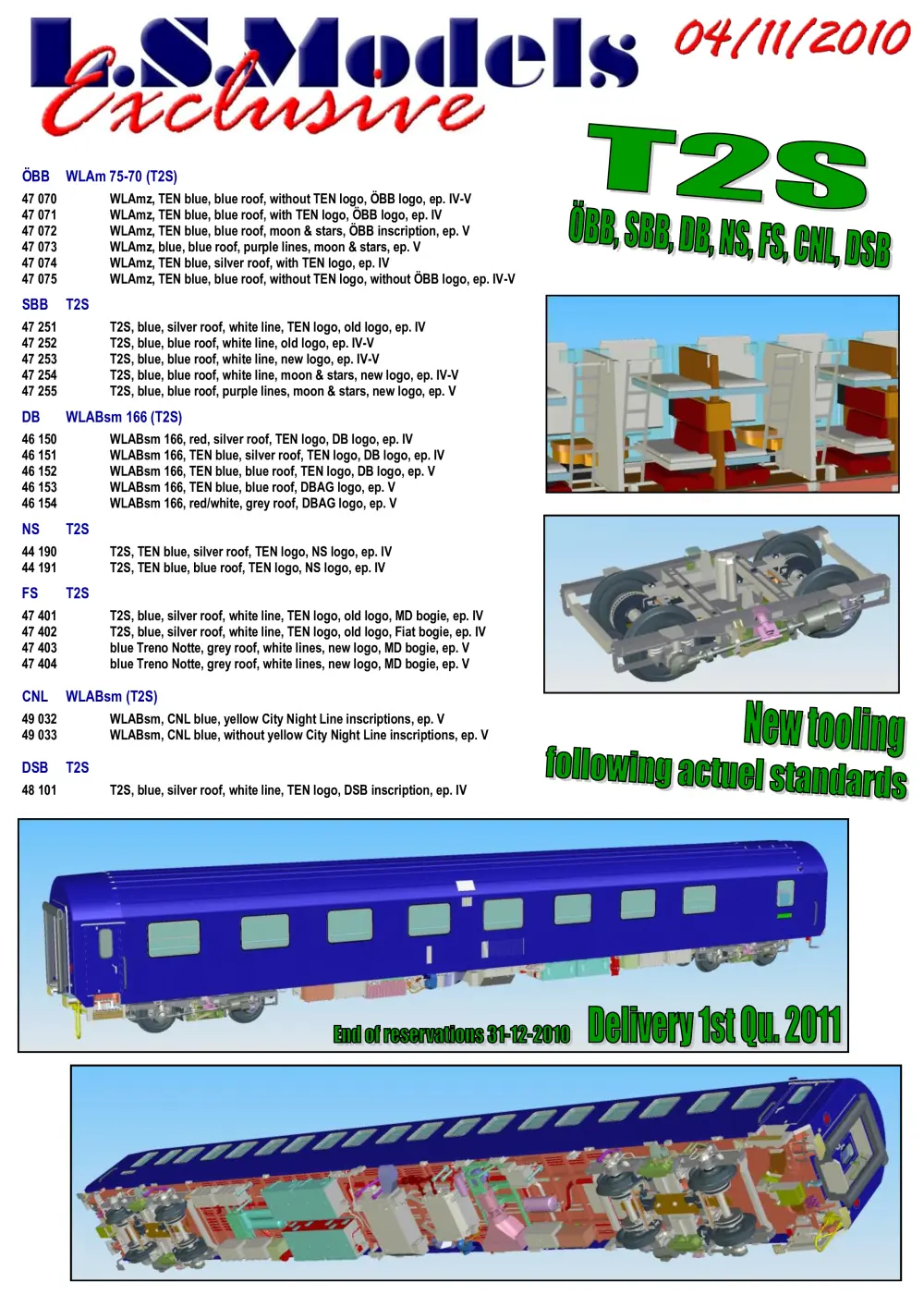 LS Models - Sleeping cars T2S