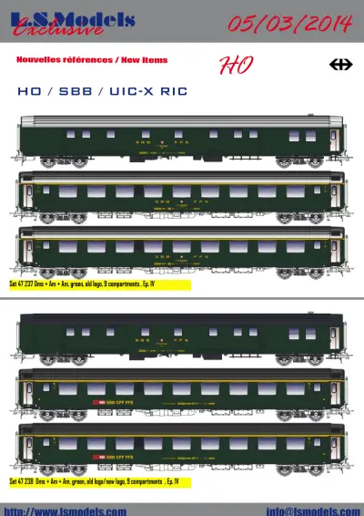 SBB CFF FFS - UIC-X + Dms RIC - LS Models