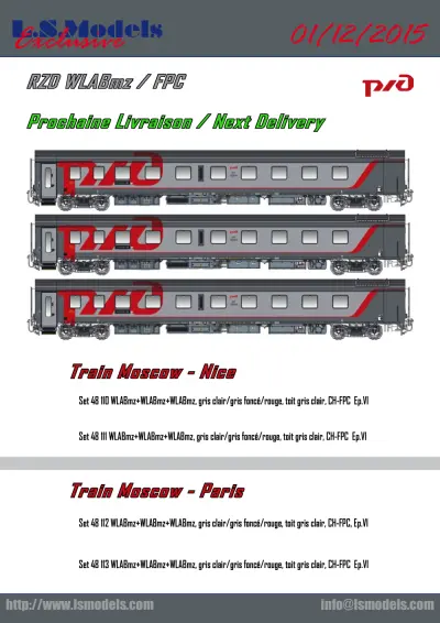 RZD WLABmz / FPC & SNCF Standard A/B - LS Models